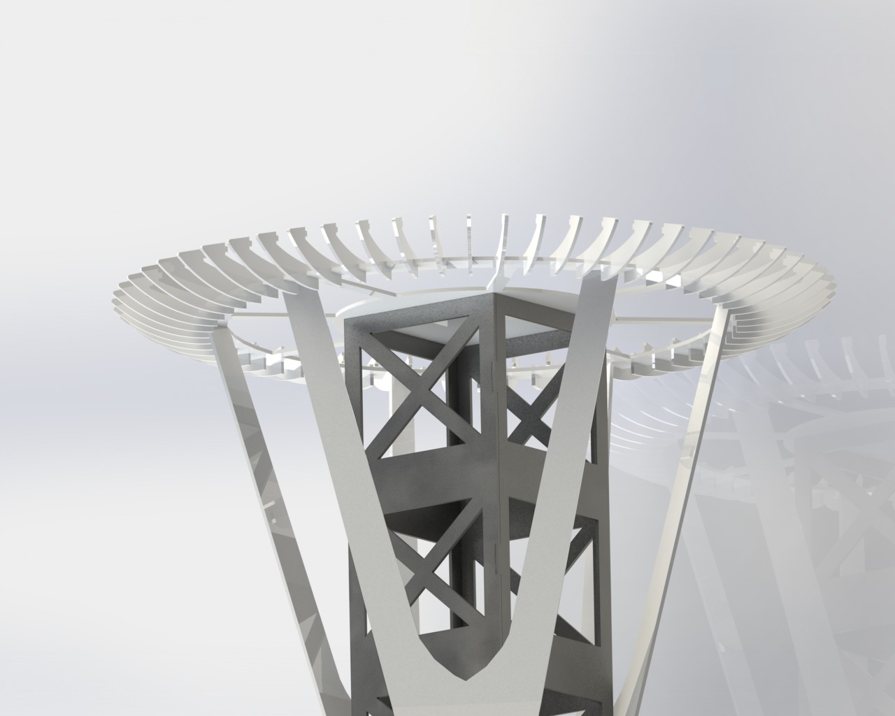 西雅图太空针塔，钣金拼图，3D拼图，metalcraft设计
